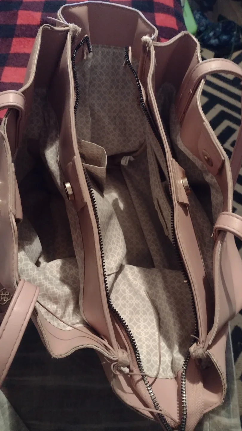 Pink Tote Bag with Wallet image indicator(6)