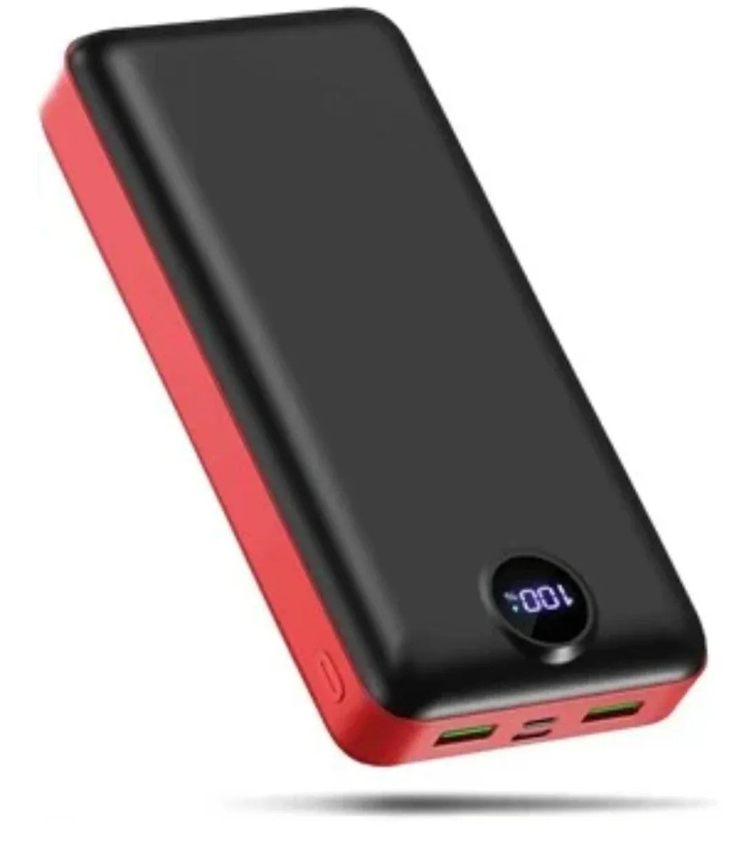 Red & Black Power Bank, fast charging