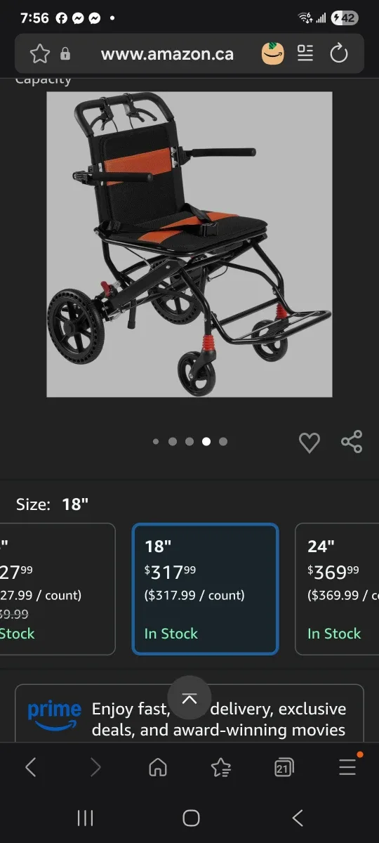 VEVOR TRAVEL WHEEL CHAIR/Transport chair image indicator(6)