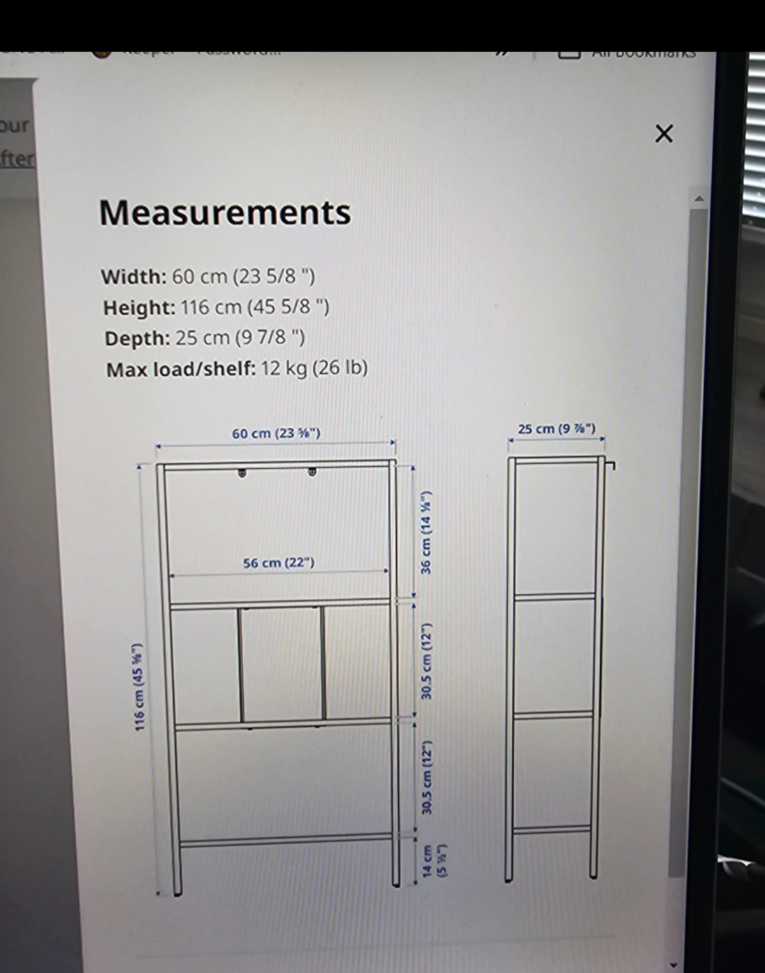 IKEA White Metal Shelf - photo 2