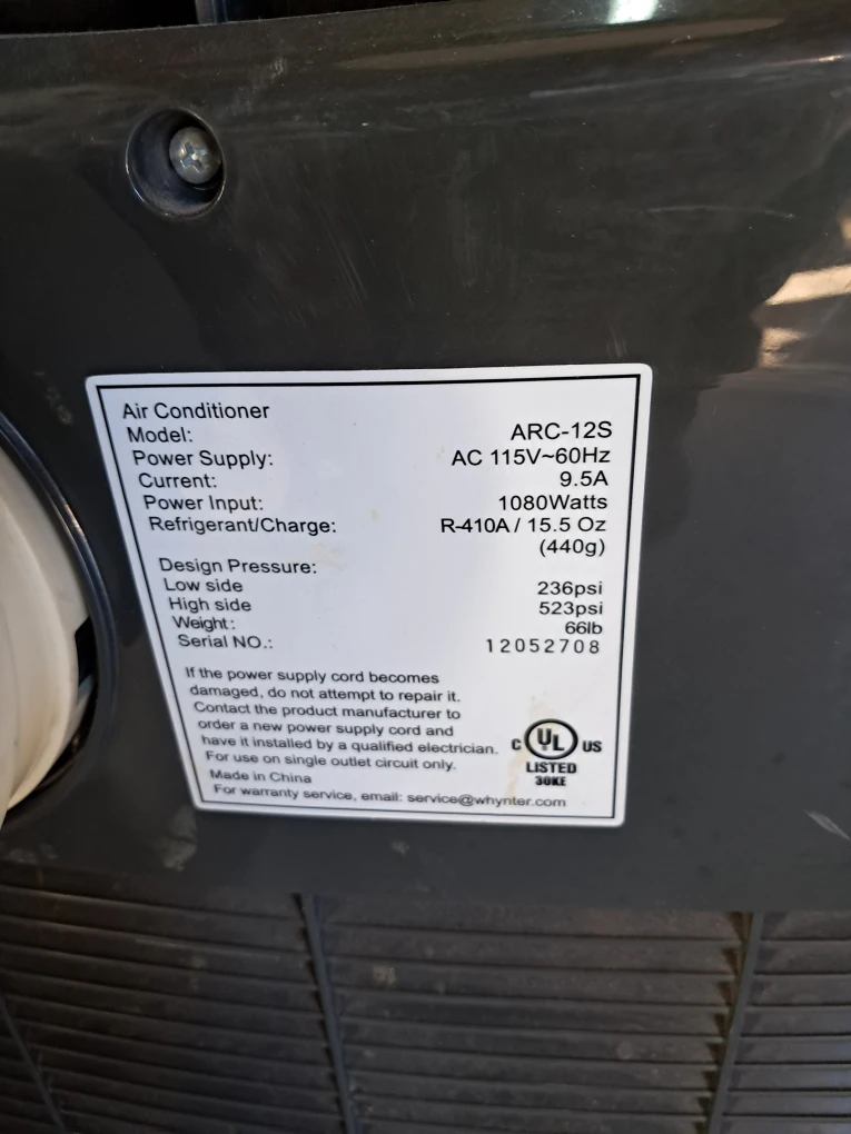 Whynter ARC-12S Portable Air Conditioner - photo 3