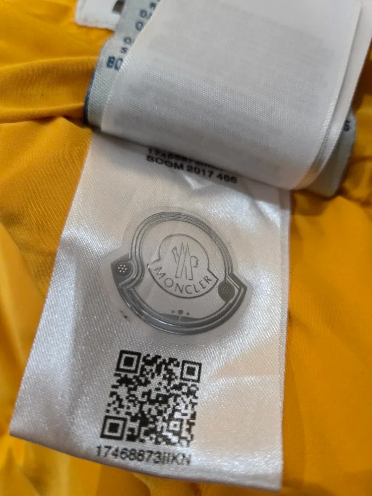 Moncler Yellow Puffer Jacket, Size 5 image indicator(9)