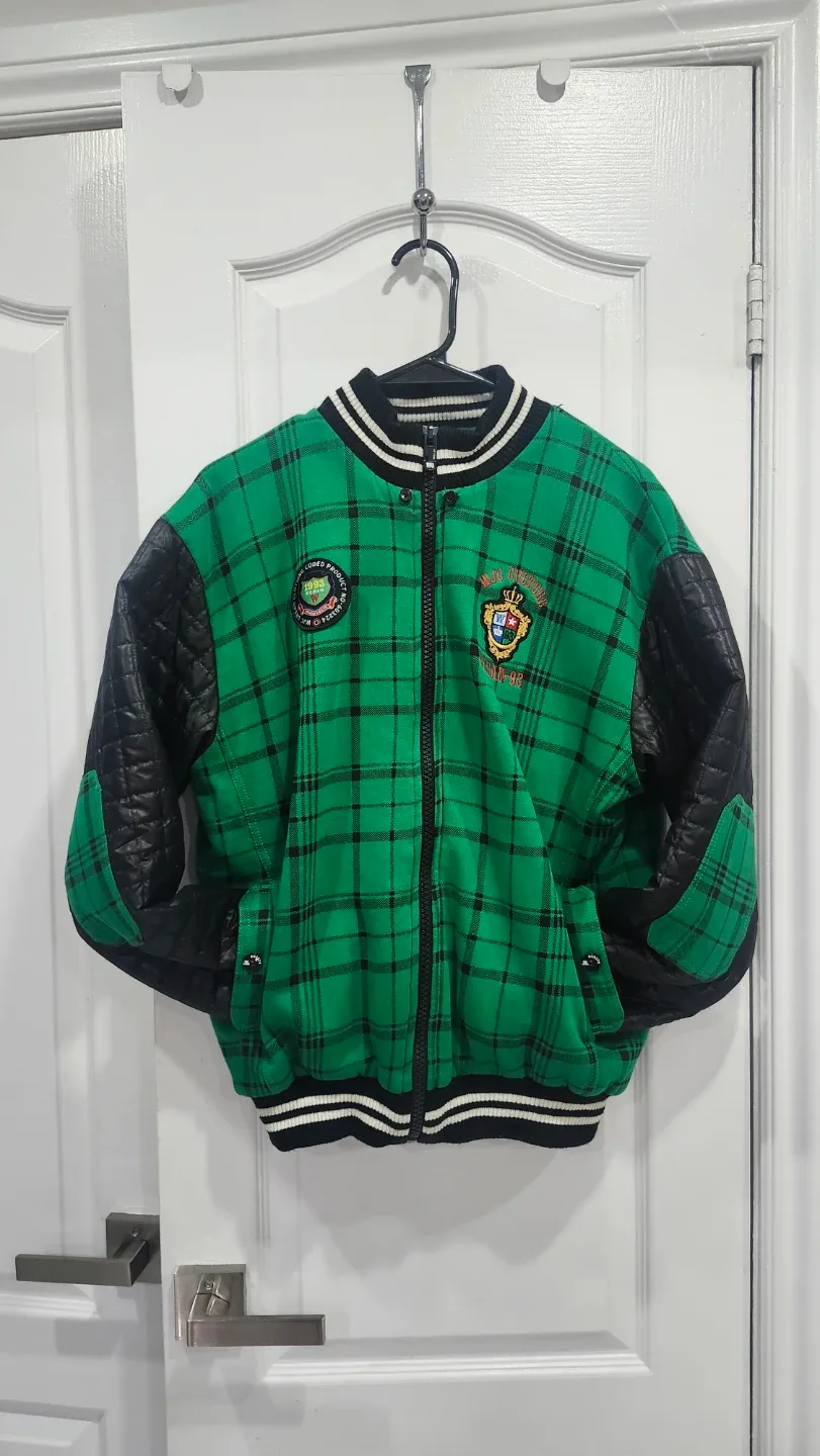 Waves Urban Youth Green Plaid Jacket Size 38