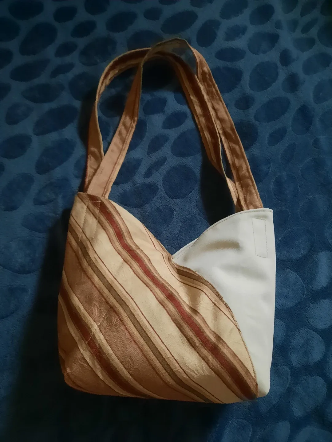 Striped & Cream Shoulder Bag