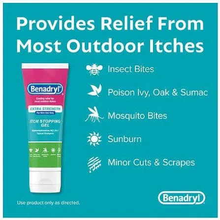 Benadryl Itch Relief Gel Big Size Brand New image indicator(5)