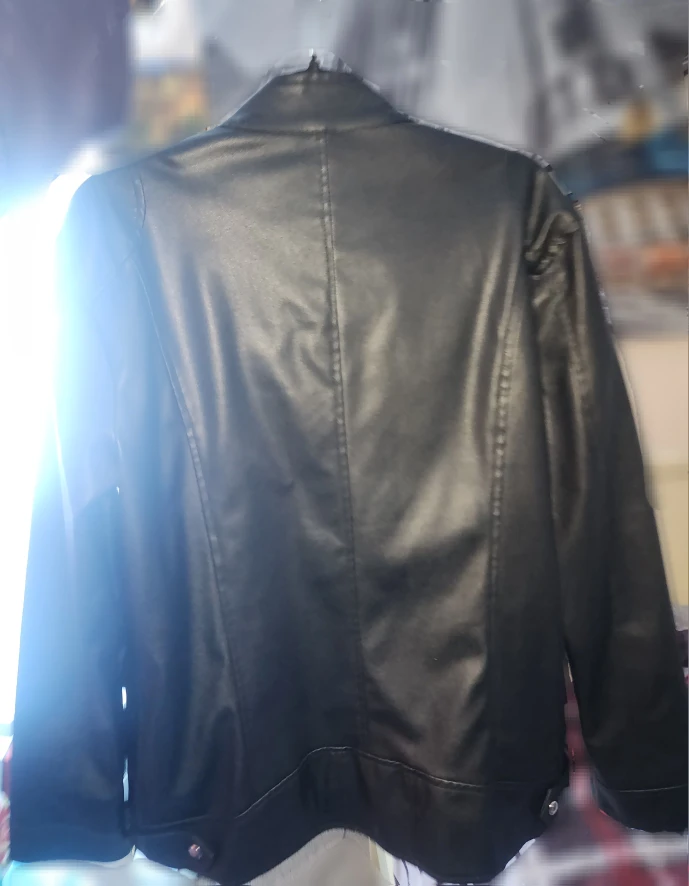 Black Leather Jacket - Size XL - photo 2
