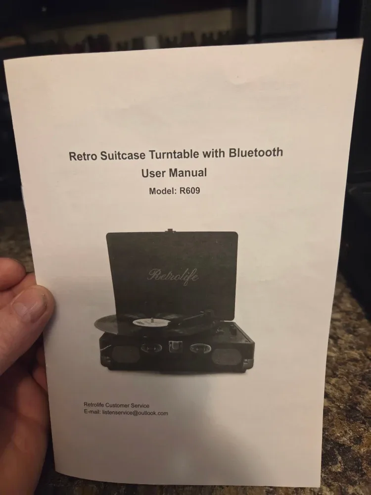 Retrolife R609 Retro Suitcase Turntable with Bluetooth image indicator(3)