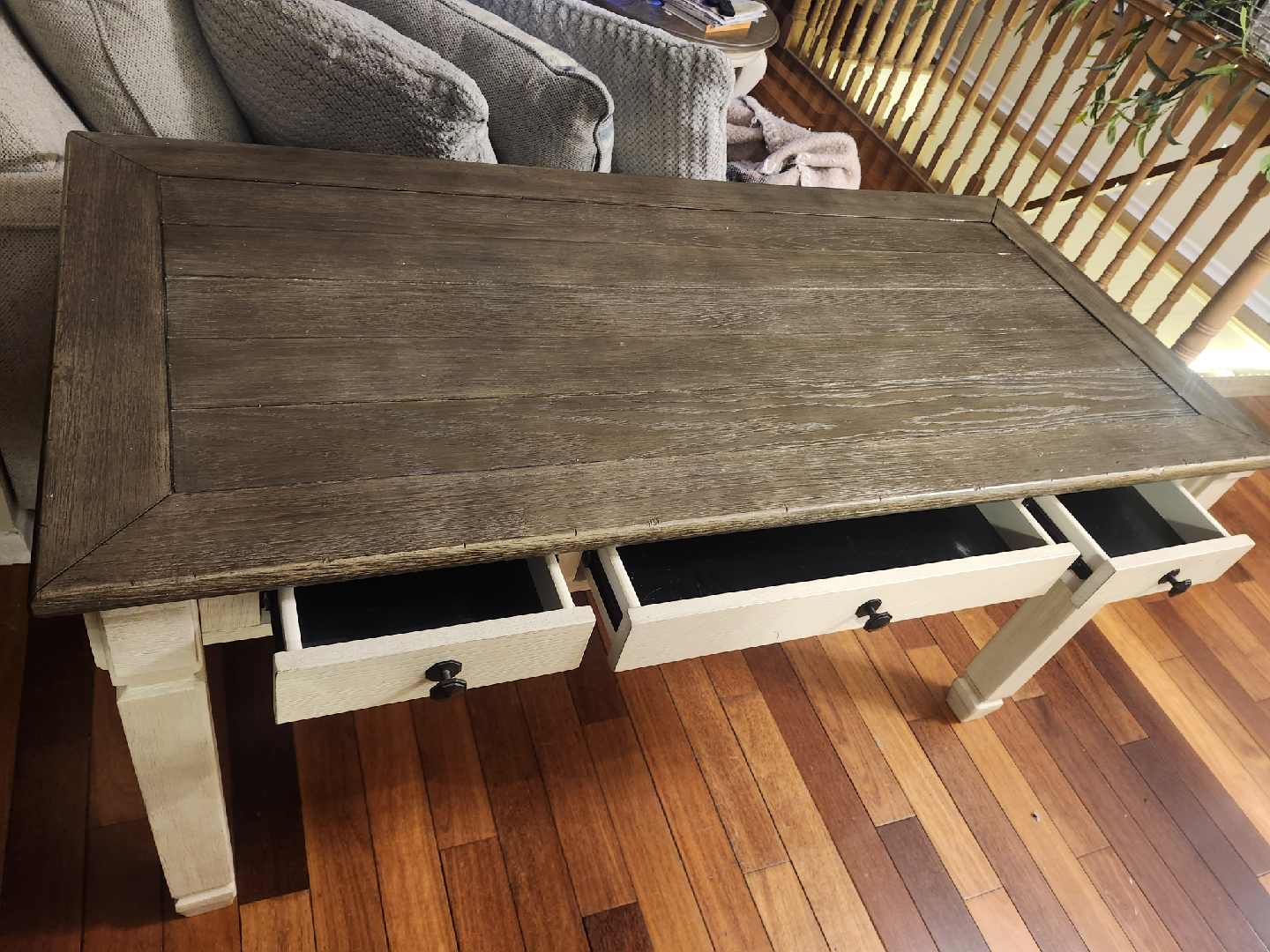 Rustic wood sturdy desk - photo 3