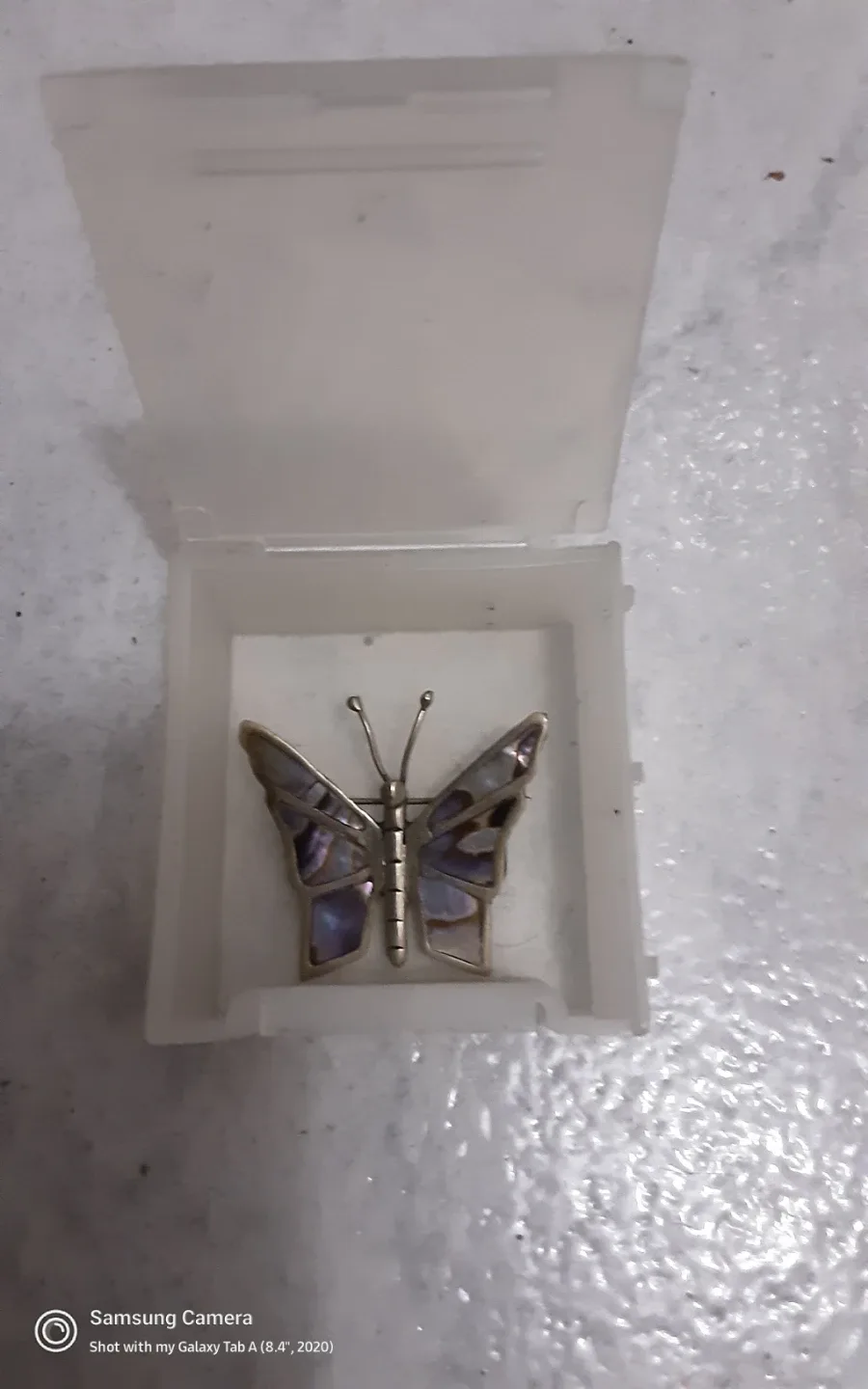 Butterfly Brooch with Abalone Inlay  SILVER 100% image indicator(3)