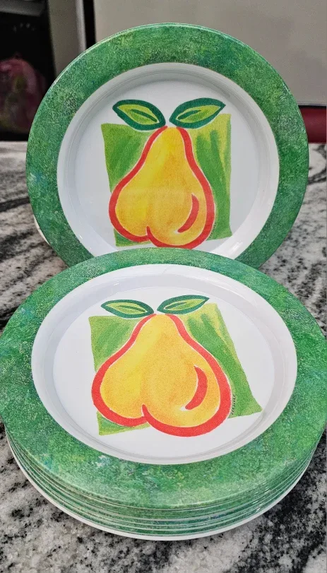 Set of Pear Design Plates