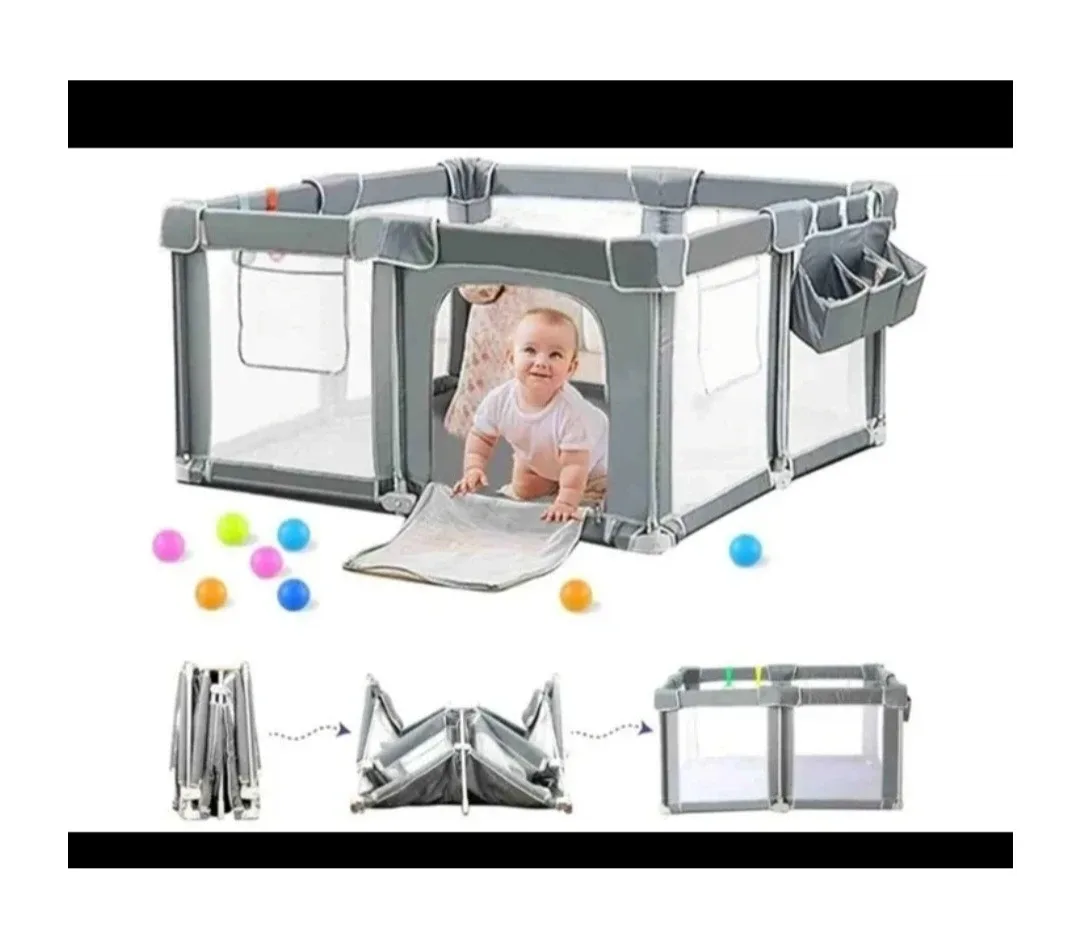 New Baby Playpen with Mat – 50 in x 50 in