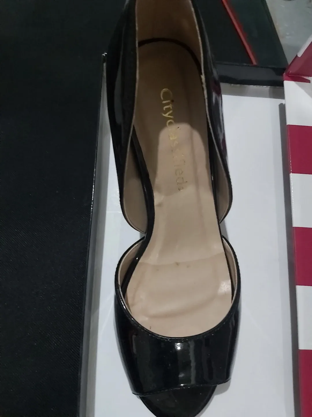 City Classified Black Heels - Size 7
