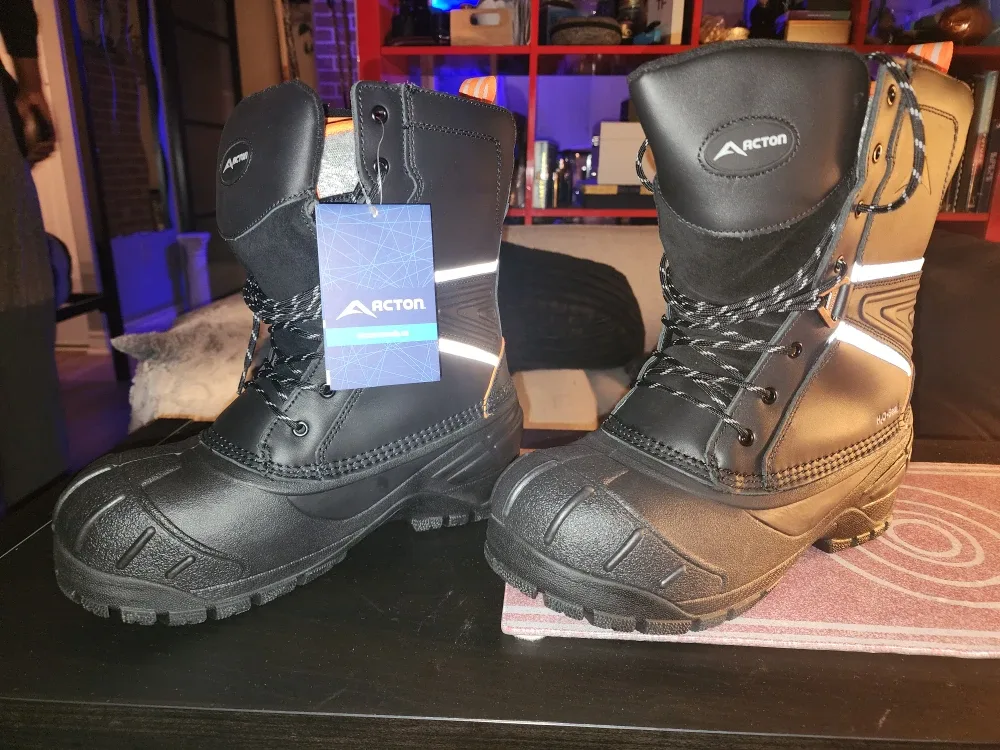 Acton Fighter A5603B-11 Black Work Boots - Size 8 image indicator(2)