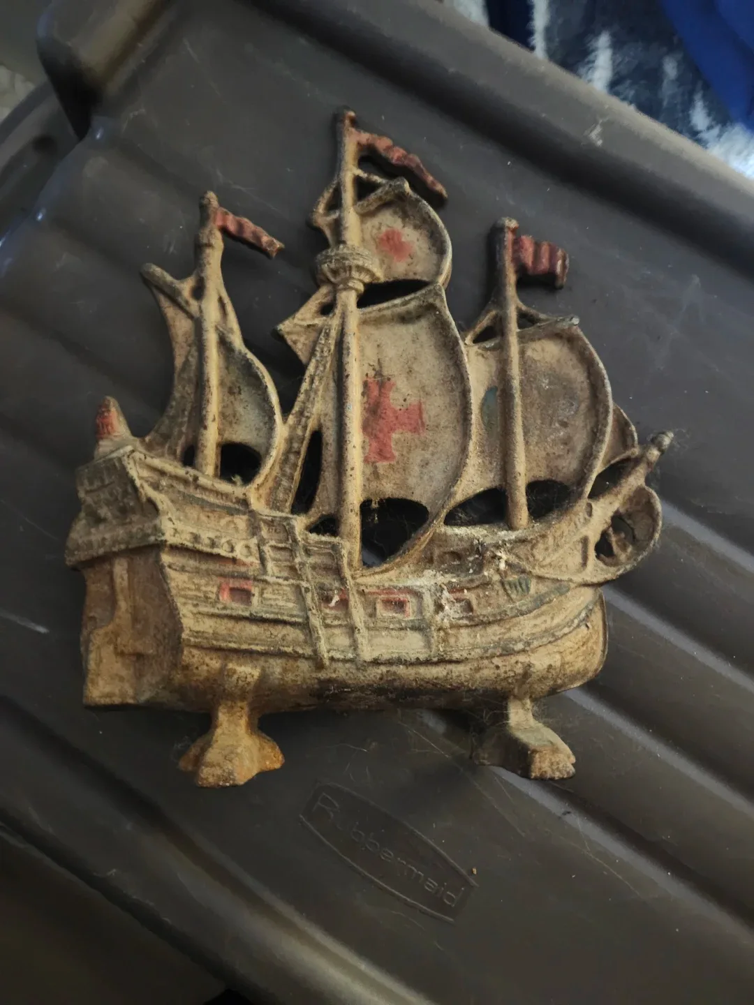 Vintage Metal Ship Decoration thumbnail