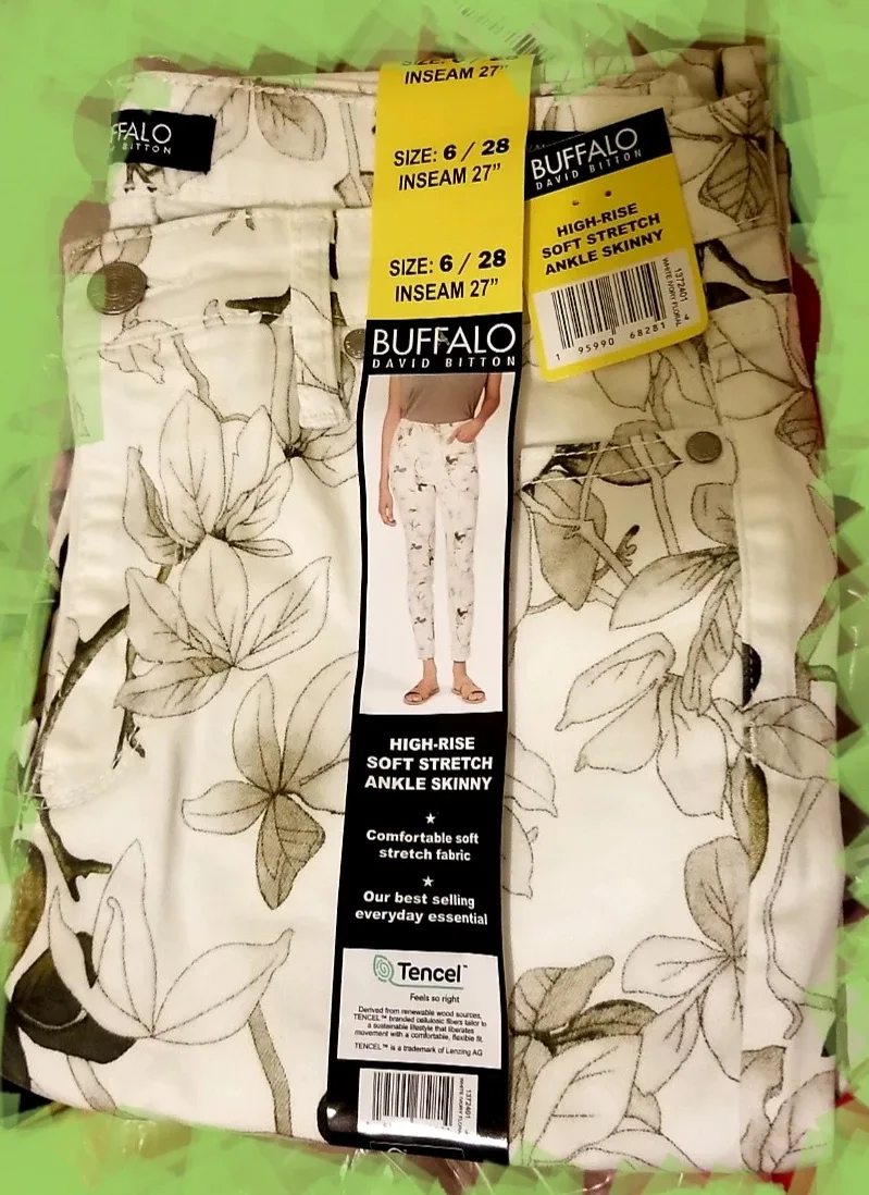 NWT  Buffalo David Bitton Floral Ankle Skinny image indicator(4)