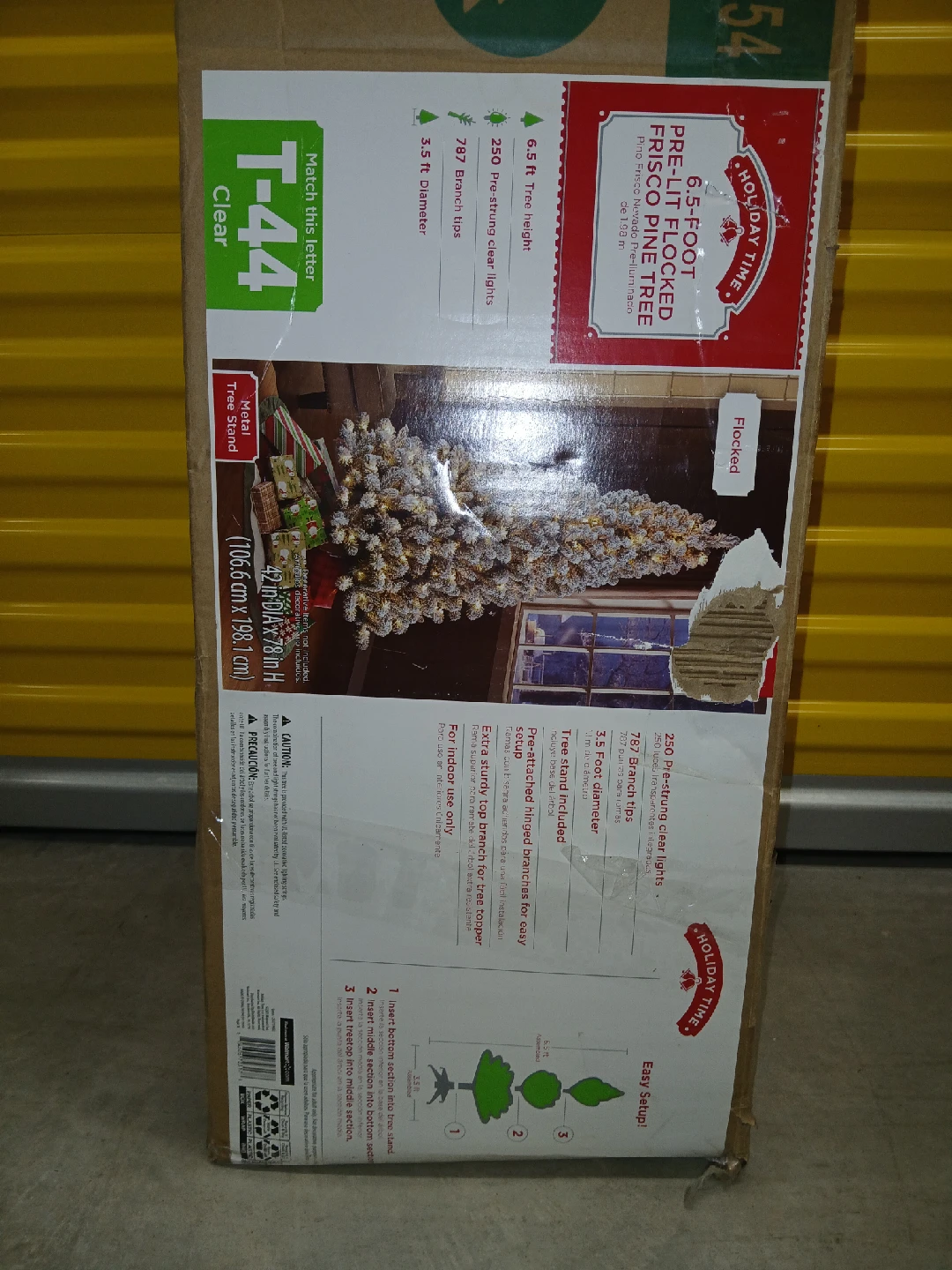 Holiday Time 6.5-Foot Pre-Lit Flocked Frisco Pine Tree