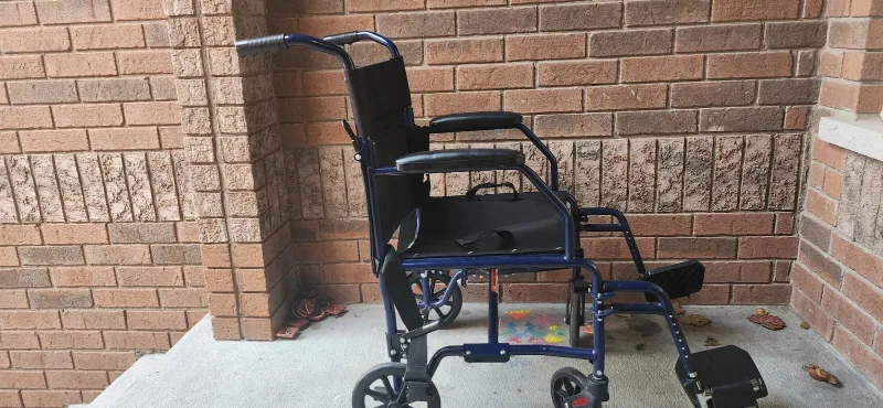 Carex Transport Wheelchair, Blue