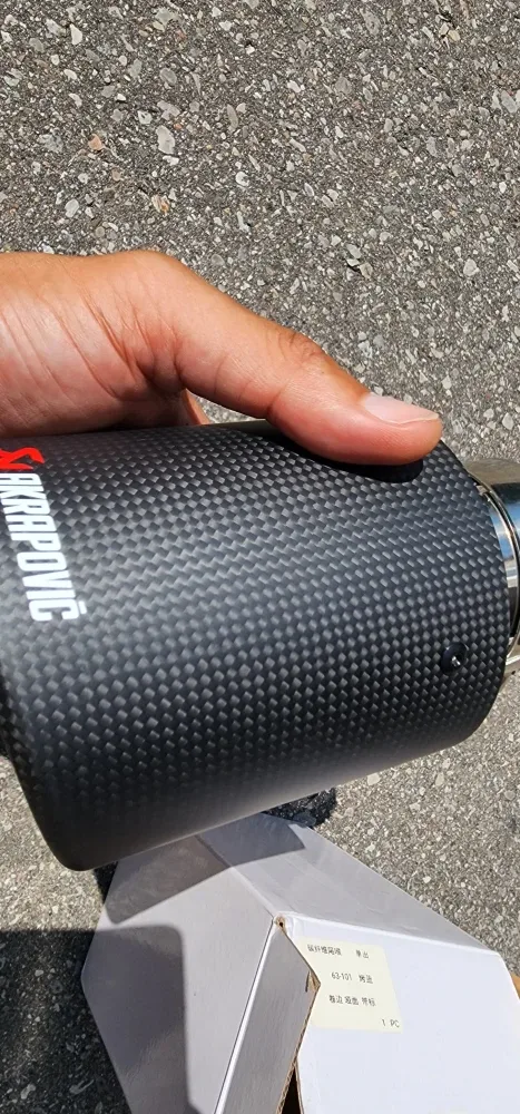 New: 2 Akrapovic Exhaust Tips - Carbon Fibre image indicator(3)