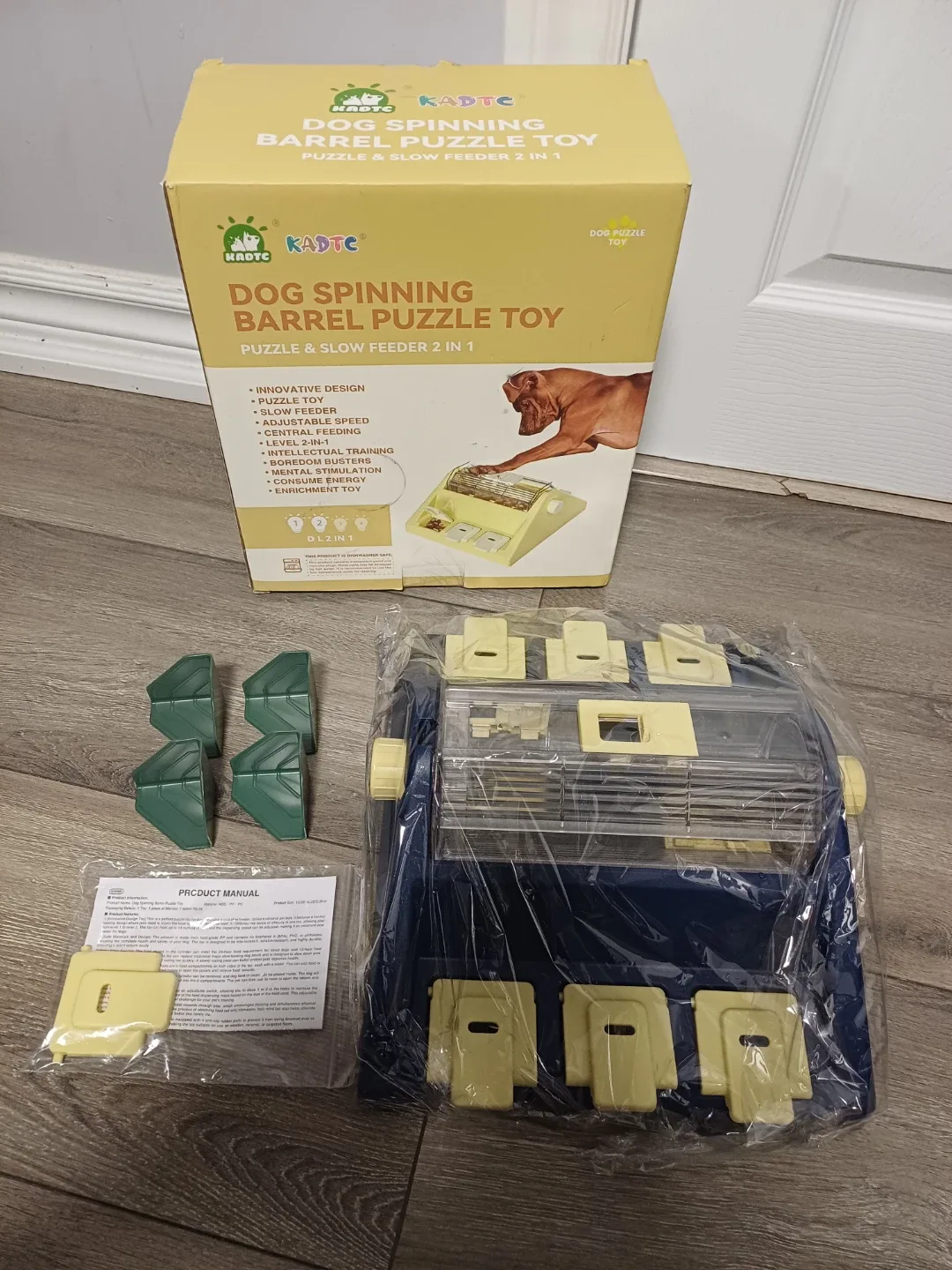 KADTC Dog Spinning Barrel Puzzle Toy - New in Box! thumbnail