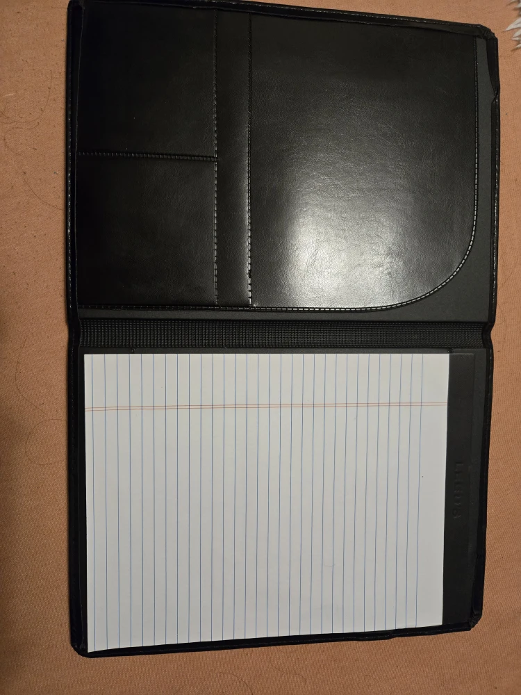 Black Leather Padfolio - photo 2