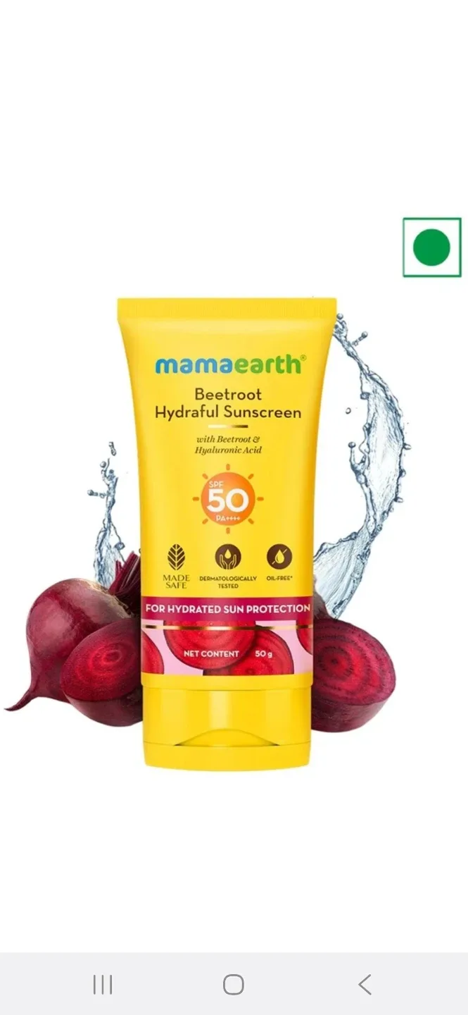 Mamaearth Beetroot Hydraful Sunscreen SPF 50 thumbnail
