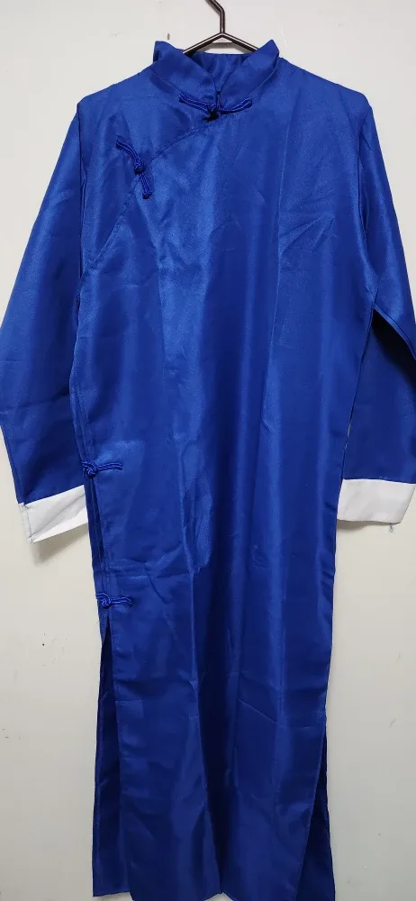 New Blue Chinese Style Long Dress image indicator(3)