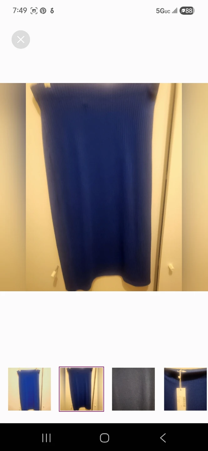 Addax blue long pencil skirt size large