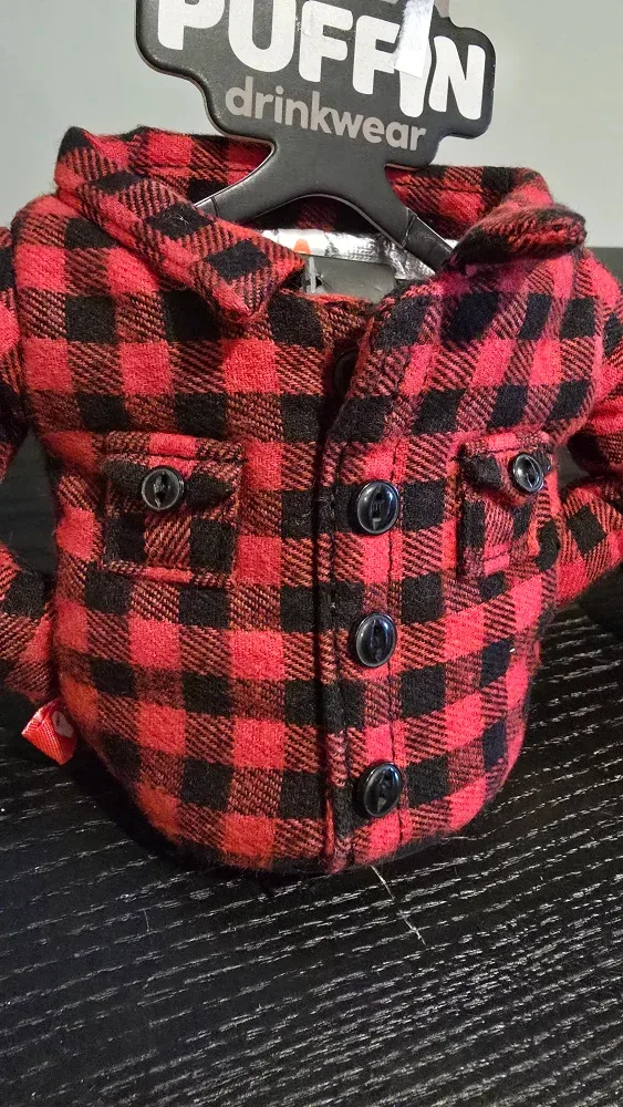Puffin Drinkwear Lumberjack Beverage Holder - Red Plaid image indicator(3)