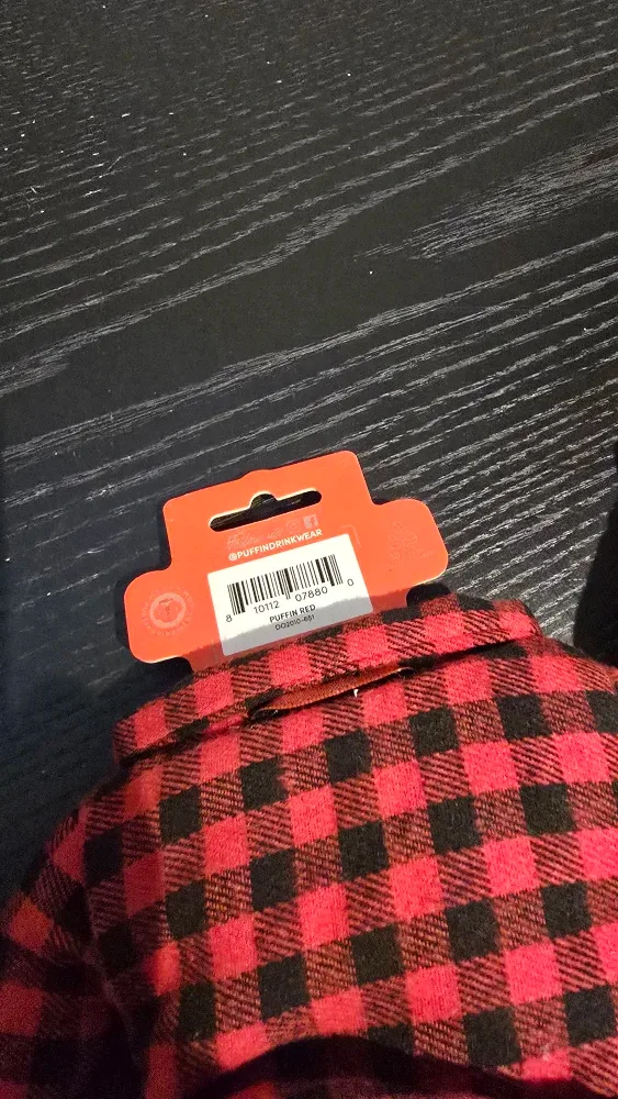 Puffin Drinkwear Lumberjack Beverage Holder - Red Plaid image indicator(7)