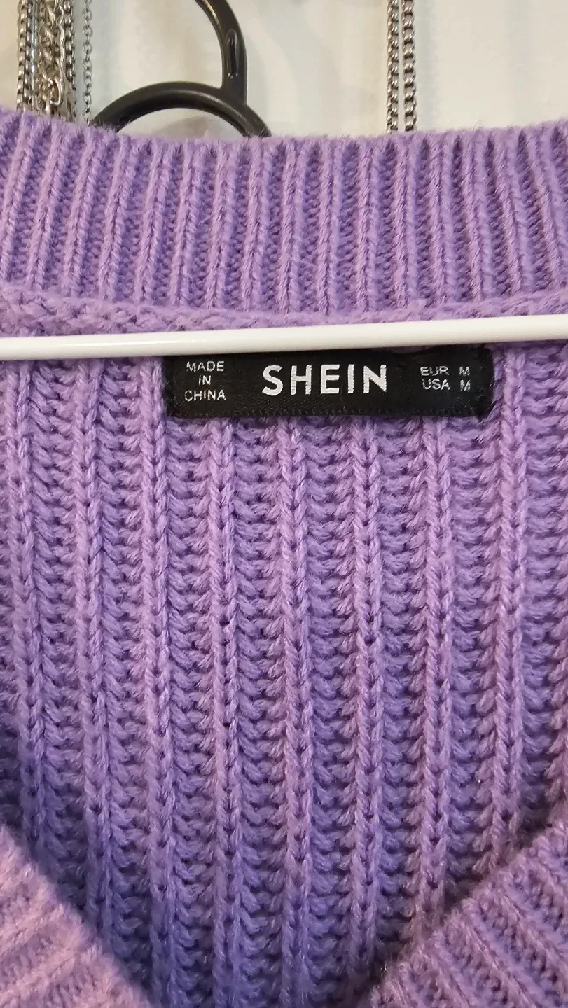 SHEIN Purple Knit Cardigan - Size M image indicator(2)