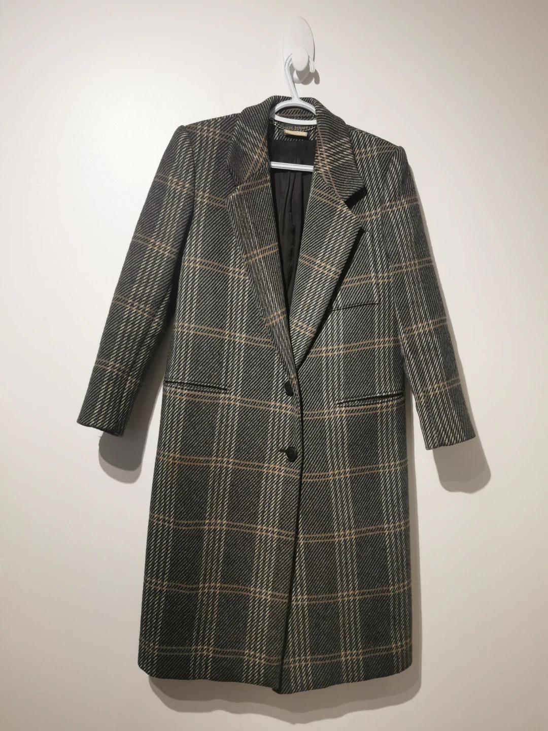 Vintage Plaid Wool Coat - oversized s - photo 2