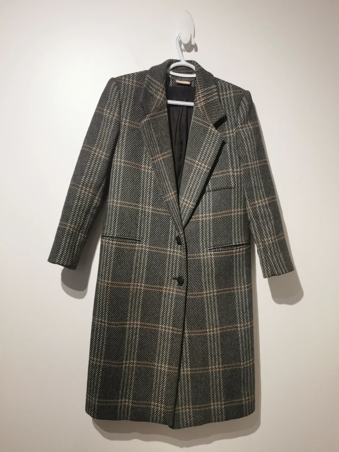 Vintage Plaid Wool Coat - oversized s image indicator(2)