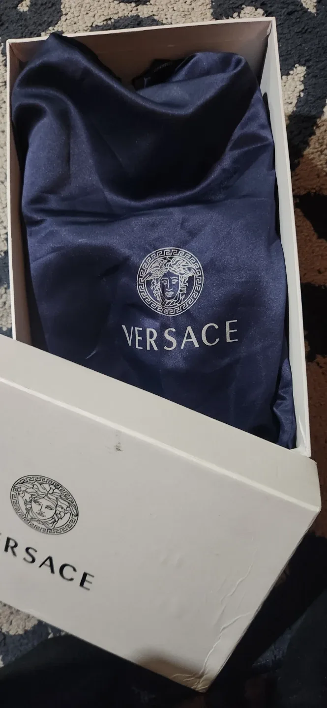 Versace Black Loafers Size 45 image indicator(3)