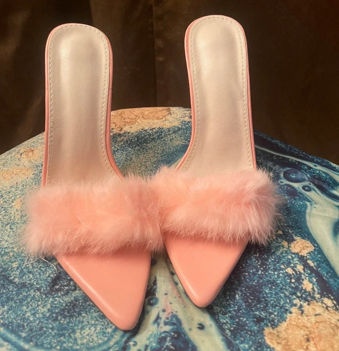 Pink Furry Heels