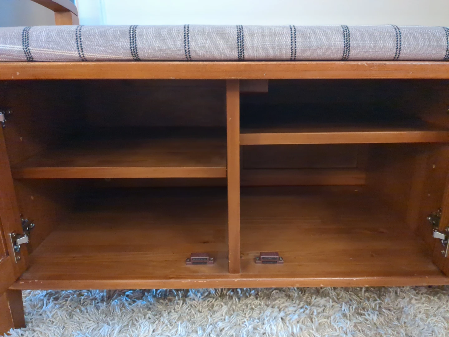 Wooden Storage Bench with Cushion pad - photo 3