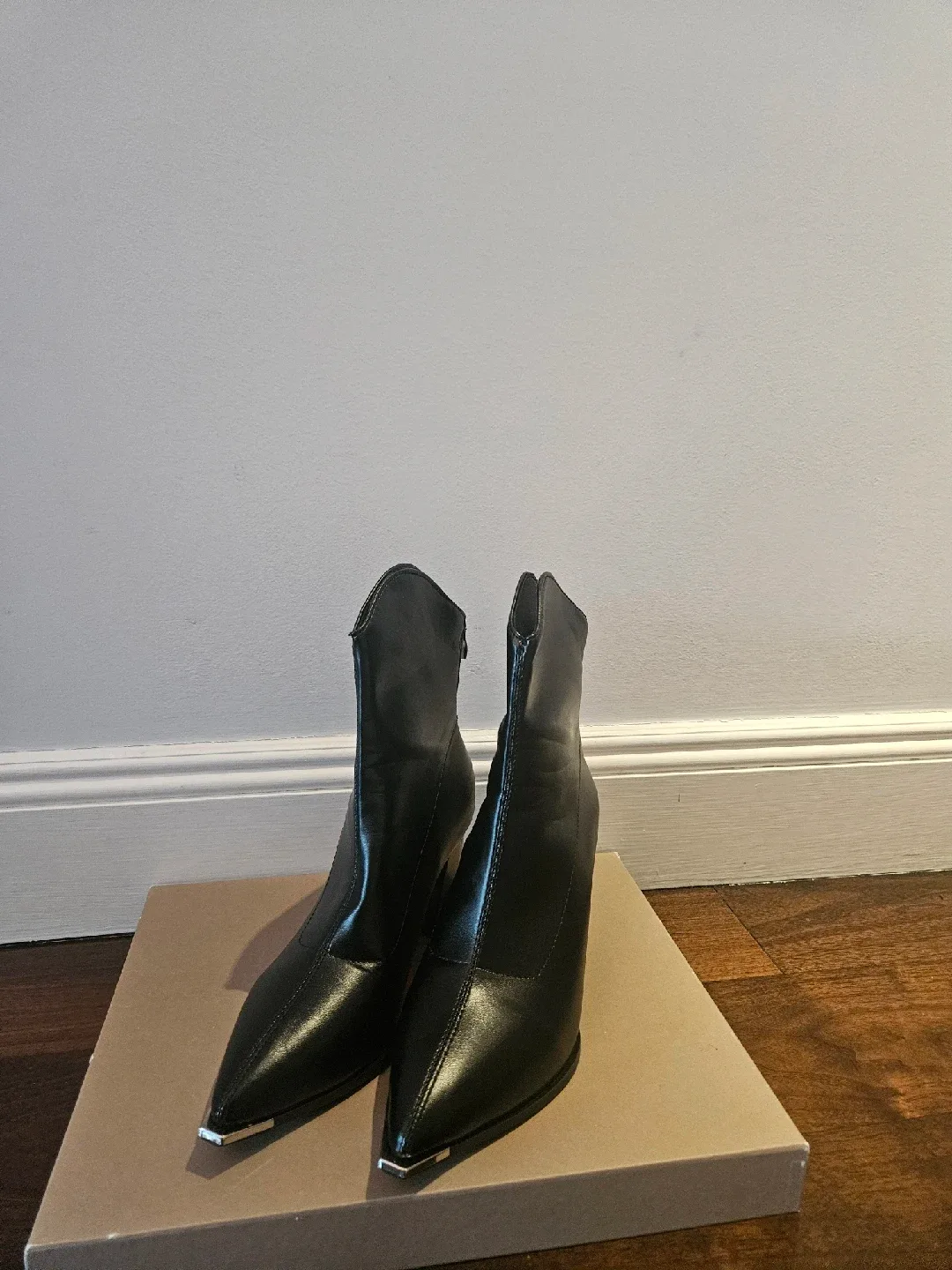 DeMaza Black Leather Ankle Boots image indicator(3)