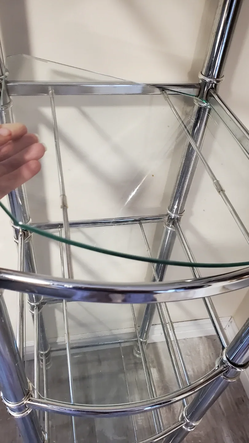 Chrome & Glass Shelving Unit image indicator(5)