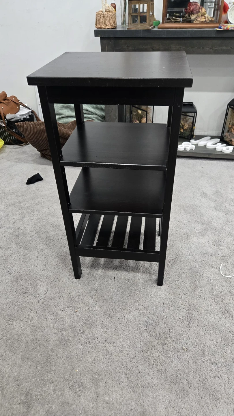 Small Black Wooden Shelf Unit