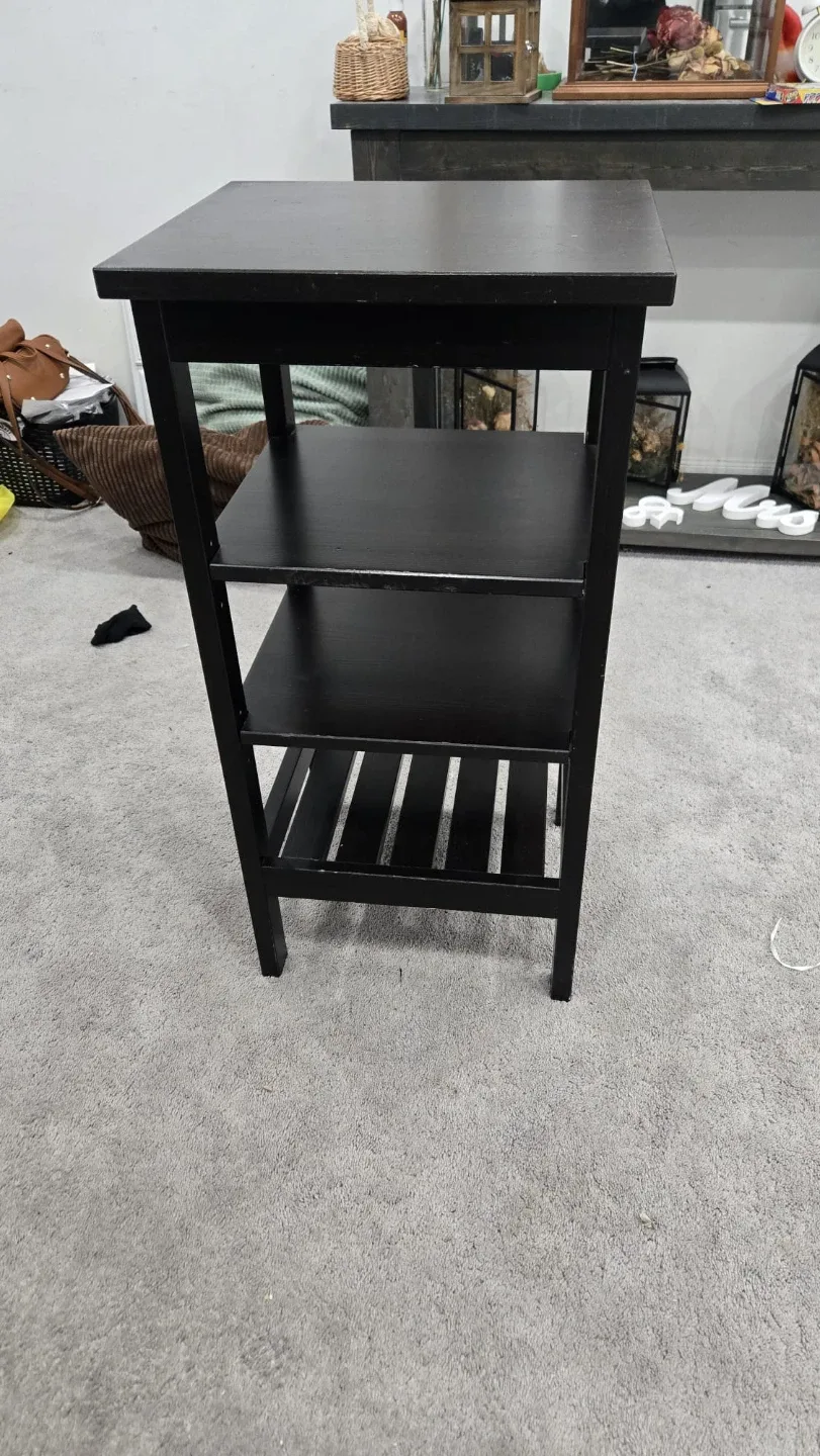 Small Black Wooden Shelf Unit