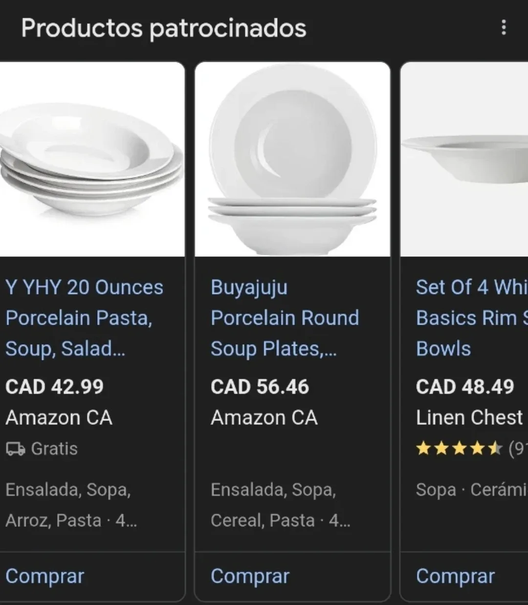 New Gluckstain Set of Four White Porcelain Bowls image indicator(10)