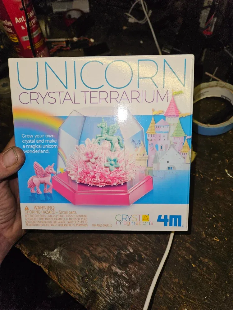 Unicorn Crystal Terrarium - New in Box