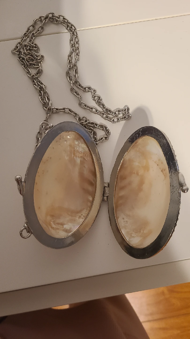 Shell Clutch Purse with a sling from the Maldives. - photo 2