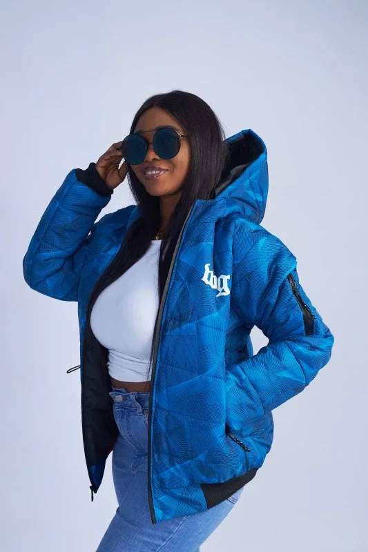 Blue Puffer Jacket with Hood image indicator(6)