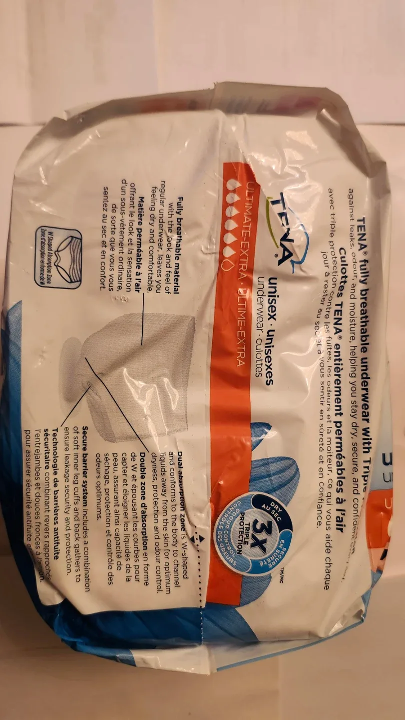 Brand New TENA Unisex Ultimate Extra Underwear, Small, 14 Count image indicator(3)