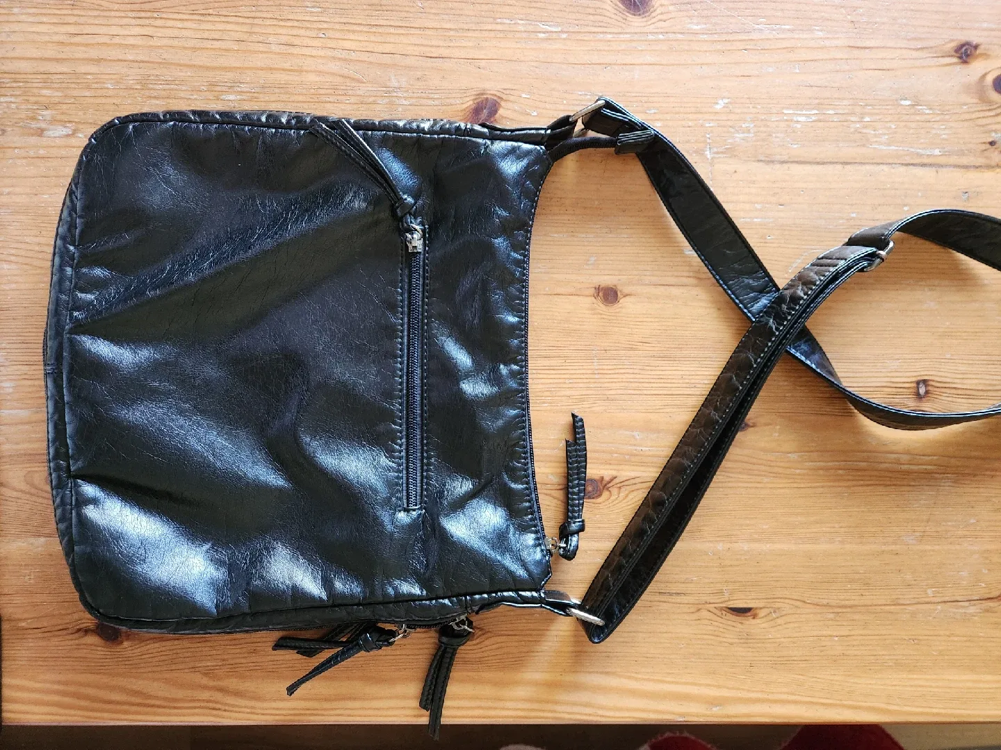 Cargo Black Faux Leather Crossbody Bag image indicator(6)