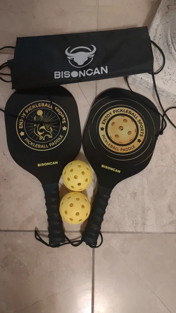 Bisoncan Pickleball Paddle Set with Balls & Bag image indicator(2)