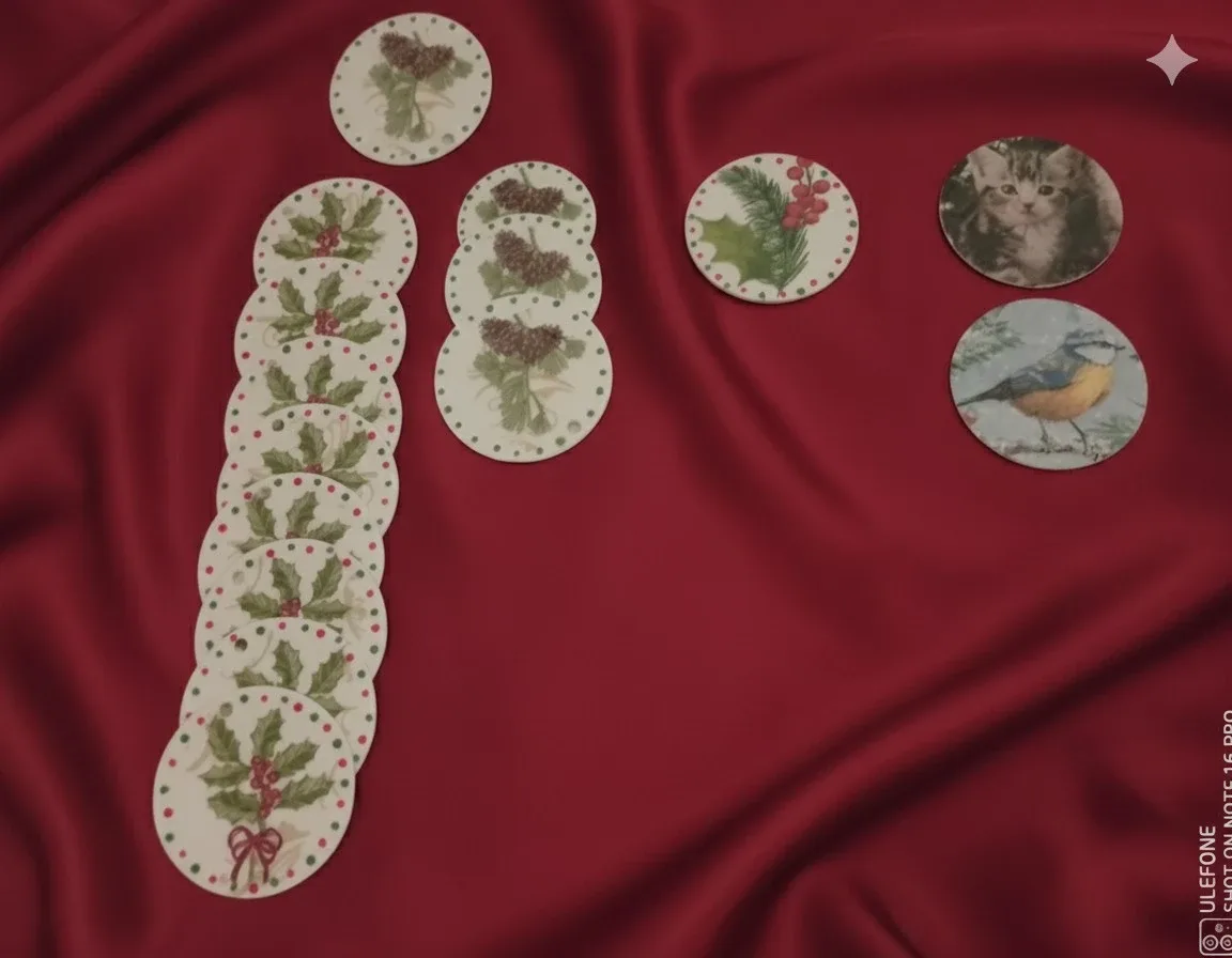 Set of Decorative Christmas disks