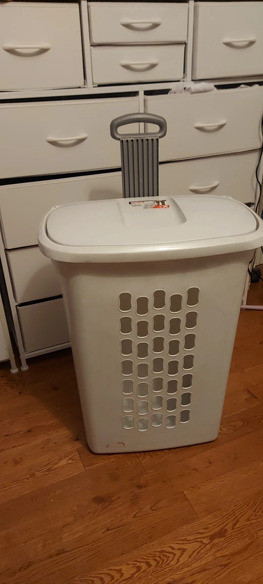 Sterilite Rolling Laundry Basket - White