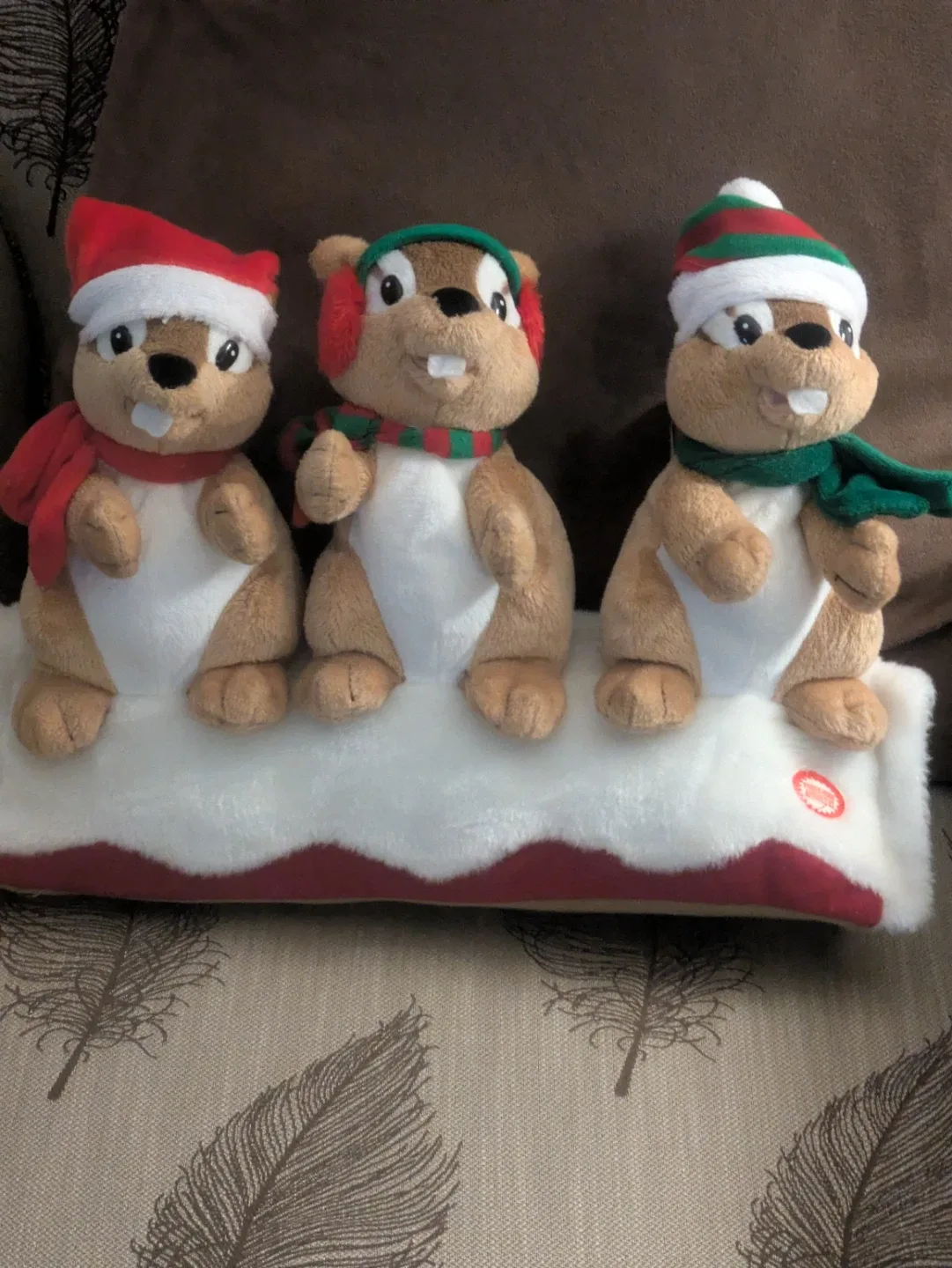 Holiday Harmony Singing Beavers Plush