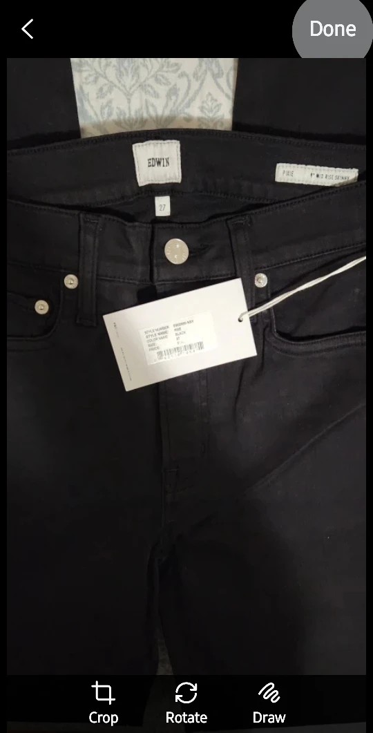 Edwin Pixie Black Jeans Size 27 - New with Tags!